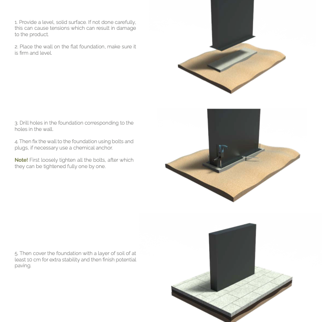 Mauer aus Cortenstahl