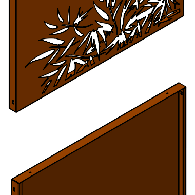 Cortenstahlzaun, Breite 800mm