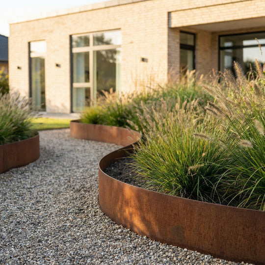 Beeteinfassung aus 2mm Cortenstahl