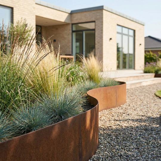 Maßgeschneiderte Bestellung: Beeteinfassung aus 2mm Cortenstahl