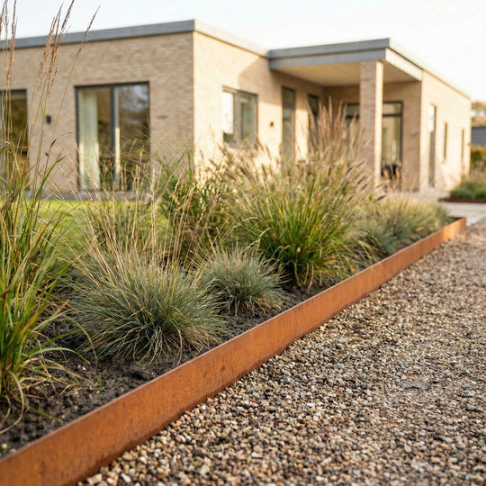 Beeteinfassung aus 6mm Cortenstahl