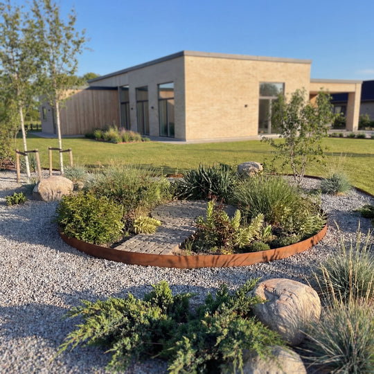 Runde Beeteinfassung aus Cortenstahl - großes Modell