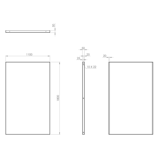 Lackierter Stahlzaun, Breite 1100mm