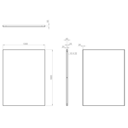 Lackierter Stahlzaun, Breite 1350mm