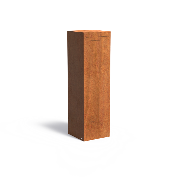 Briefkasten aus Cortenstahl - minimalistisch Modell