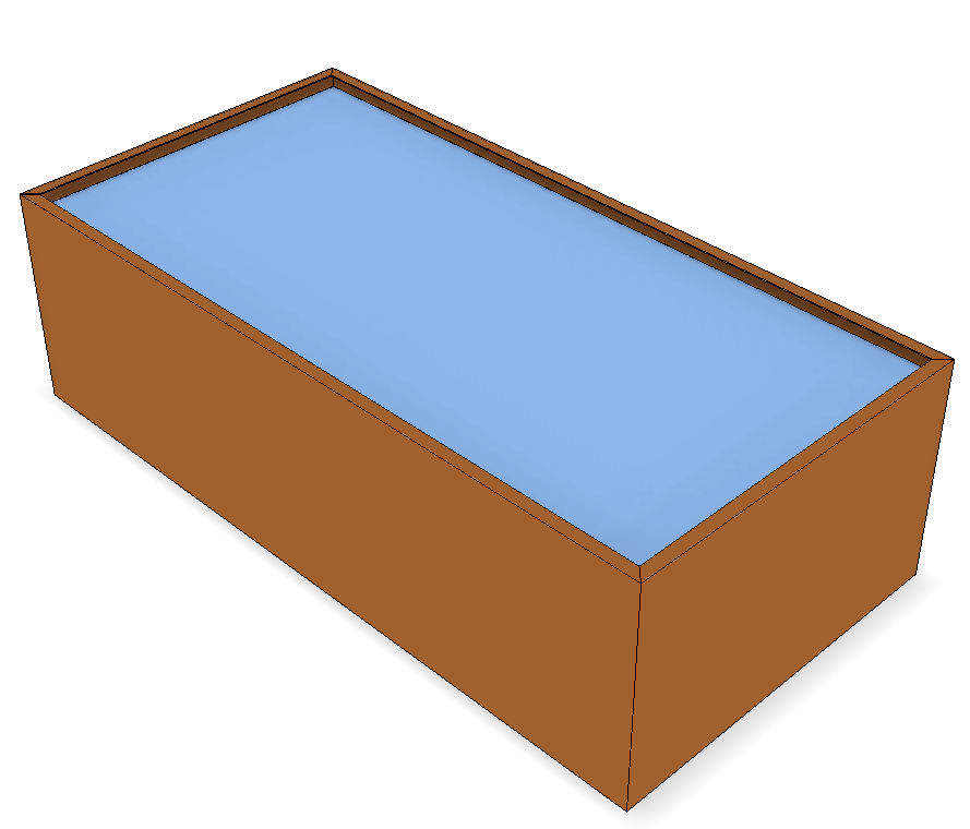 Maßgeschneiderte Bestellung: Hohes Wasserbecken aus Cortenstahl mit umgebogener Kante