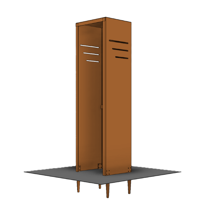 Freistehende Wallbox-Säule - Cortenstahl