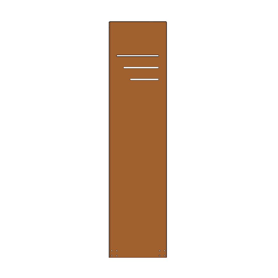 Freistehende Wallbox-Säule - Cortenstahl