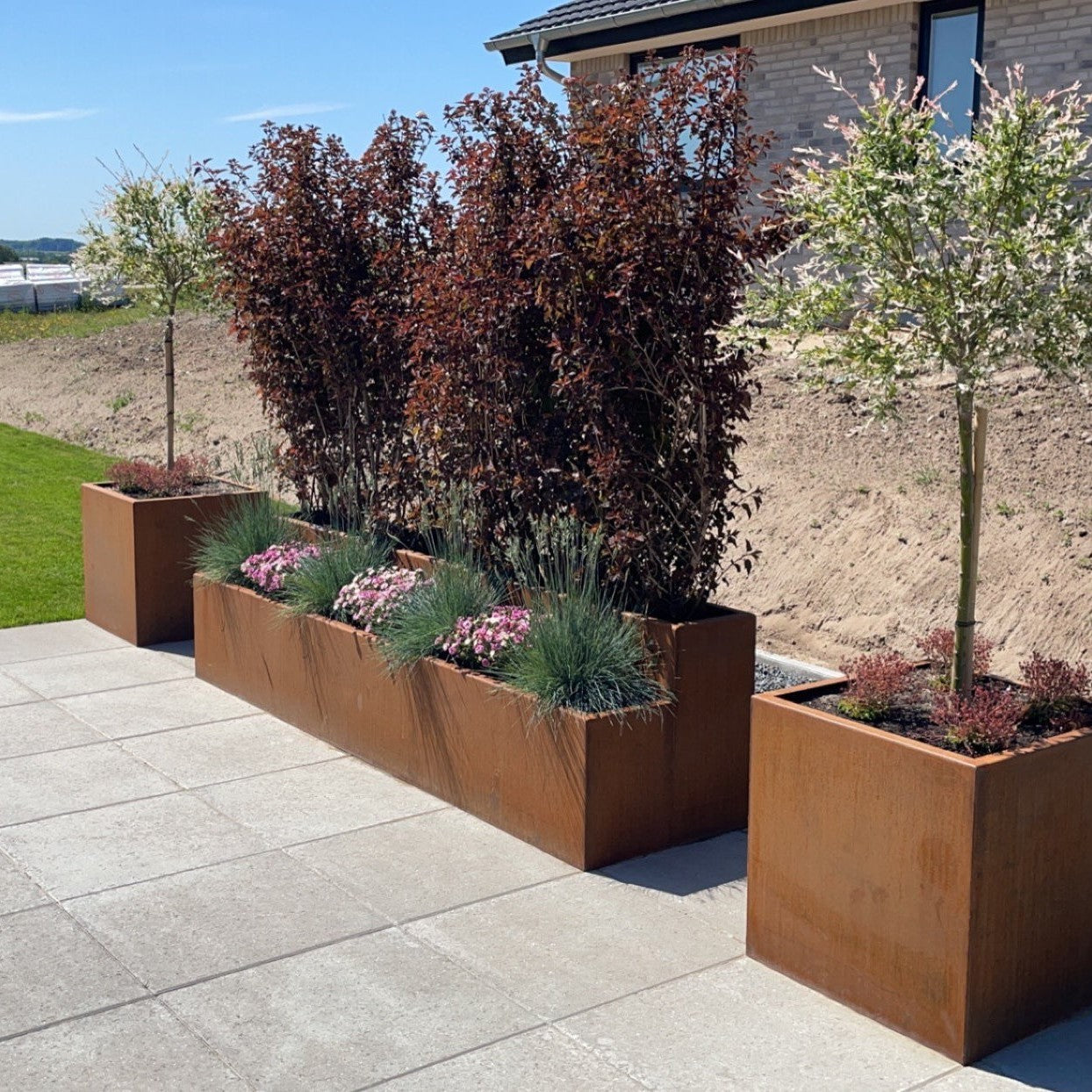 Keketa Hochbeet Aus Metall – 224x80x36 Cm, Braun, Verzinkter Stahl, Für Garten, Balkon, Terrasse, Mit Pulverbeschichtung