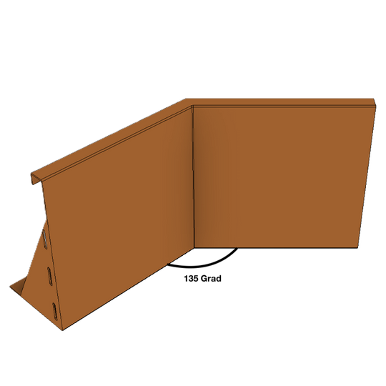 Innenecke für Stützmauern aus Cortenstahl