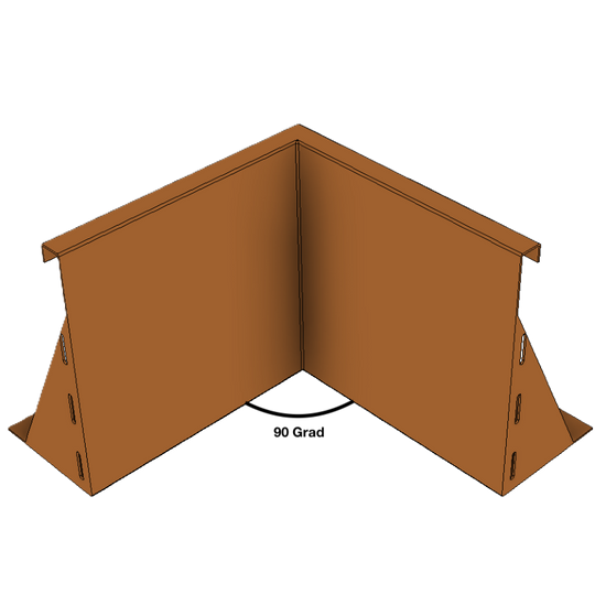 Innenecke für Stützmauern aus Cortenstahl